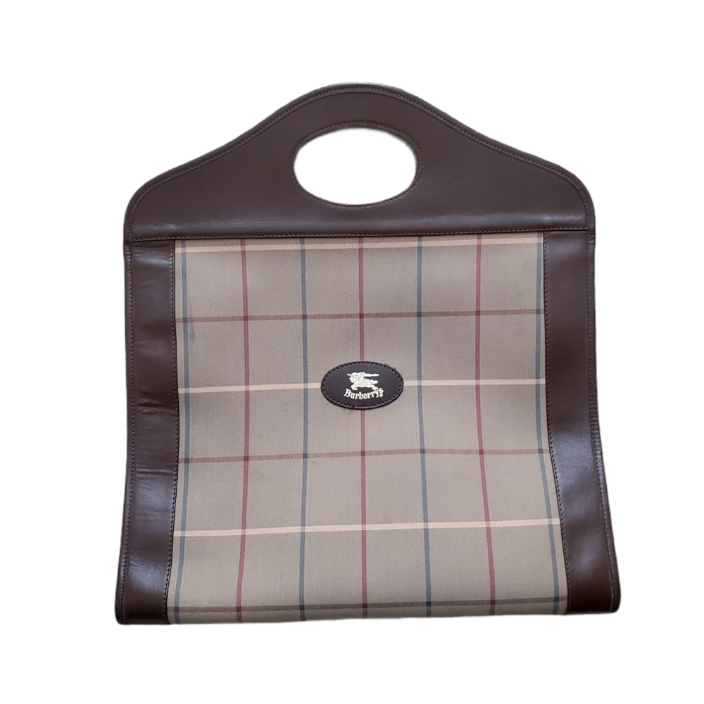 Brown Authentic Vintage Burberry Tote